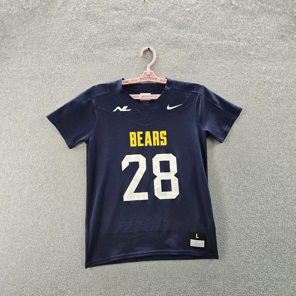 Nike Boy Jersey L Navy Bears Dri-Fit Football Logo Short‎